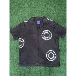 Without Walls Men's Large Graphic Button Down Shirt Short Sleeve